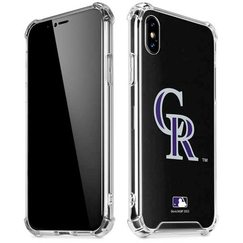 MLB Colorado Rockies - Solid Distressed iPhone XS Max Clear Case